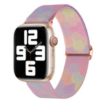 彩繪圖案尼龍替換錶帶，適用於 Apple Watch SE 40mm，適用於 Apple Watch SE 44mm，適用於 Apple Watch 6 40mm，適用於 Apple Watch 6 44mm，適用於 Apple Watch 5 44mm，適用於 Apple Watch 5 40mm