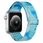 彩繪圖案尼龍替換錶帶，適用於 Apple Watch 4 44mm，適用於 Apple Watch 4 40mm，適用於 Apple Watch 3 38mm，適用於 Apple Watch 3 42mm，適用於 Apple Watch 2 42mm，適用於 Apple Watch 2 38mm
