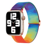 彩繪圖案尼龍替換錶帶，適用於 Apple Watch 4 44mm，適用於 Apple Watch 4 40mm，適用於 Apple Watch 3 38mm，適用於 Apple Watch 3 42mm，適用於 Apple Watch 2 42mm，適用於 Apple Watch 2 38mm