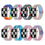 彩繪圖案尼龍替換錶帶，適用於 Apple Watch 4 44mm，適用於 Apple Watch 4 40mm，適用於 Apple Watch 3 38mm，適用於 Apple Watch 3 42mm，適用於 Apple Watch 2 42mm，適用於 Apple Watch 2 38mm