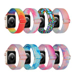 彩繪圖案尼龍替換錶帶，適用於 Apple Watch SE 2023 44mm，適用於 Apple Watch Ultra 49mm，適用於 Apple Watch SE 2023 40mm，適用於 Apple Watch 8 41mm，適用於 Apple Watch 8 45mm，適用於 Apple Watch Ultra 2 49mm
