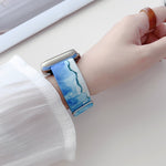 彩繪圖案尼龍替換錶帶，適用於 Apple Watch SE 40mm，適用於 Apple Watch SE 44mm，適用於 Apple Watch 6 40mm，適用於 Apple Watch 6 44mm，適用於 Apple Watch 5 44mm，適用於 Apple Watch 5 40mm