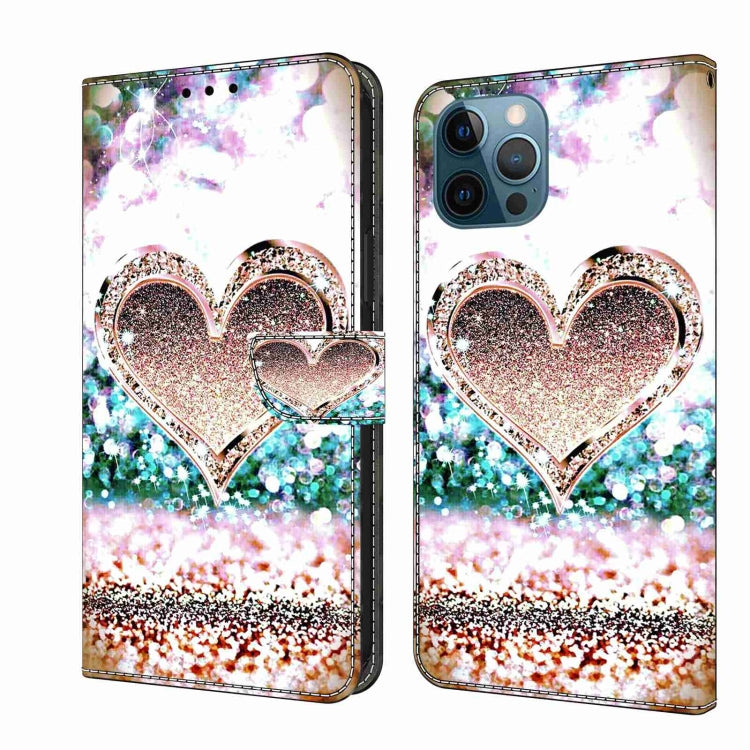 Crystal 3D Shockproof Protective Leather Phone Case, For iPhone 12 Pro Max / 13 Pro Max, For iPhone 13 Pro