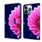 Crystal 3D Shockproof Protective Leather Phone Case, For iPhone 14 Pro Max, For iPhone 15