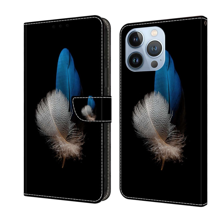 Crystal 3D Shockproof Protective Leather Phone Case, For iPhone 14 Pro Max, For iPhone 15