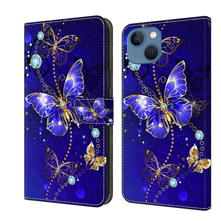 Crystal 3D Shockproof Protective Leather Phone Case, For iPhone 14 Pro Max, For iPhone 15
