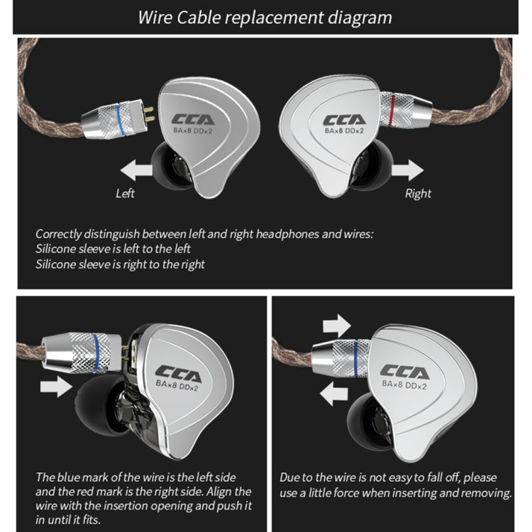 CCA CCA-C10 3.5mm 鍍金插頭十單元混合線控入耳式耳機，無麥克風