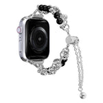 珍珠手鍊金屬錶帶，適用於 Apple Watch SE 2023 44mm，適用於 Apple Watch Ultra 49mm，適用於 Apple Watch 8 41mm，適用於 Apple Watch SE 2023 40mm，適用於 Apple Watch Ultra 2 49mm，適用於 Apple Watch 8 45mm，適用於 Apple Watch SE 2022 40mm