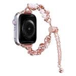 珍珠手鍊金屬錶帶，適用於 Apple Watch 42mm、Apple Watch 38mm