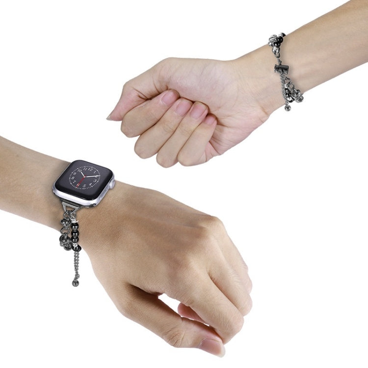 珍珠手鍊金屬錶帶，適用於 Apple Watch 42mm、Apple Watch 38mm