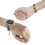 珍珠手鍊金屬錶帶，適用於 Apple Watch SE 2023 44mm，適用於 Apple Watch Ultra 49mm，適用於 Apple Watch 8 41mm，適用於 Apple Watch SE 2023 40mm，適用於 Apple Watch Ultra 2 49mm，適用於 Apple Watch 8 45mm，適用於 Apple Watch SE 2022 40mm