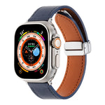 磁吸扣皮膚感皮革錶帶，適用於 Apple Watch SE 2023 44mm，Apple Watch Ultra 49mm，Apple Watch SE 2023 40mm，Apple Watch SE 2022 40mm，Apple Watch Series 9 41mm，Apple Watch SE 2022 44mm