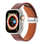 磁吸扣皮膚感皮革錶帶，適用於 Apple Watch SE 2023 44mm，Apple Watch Ultra 49mm，Apple Watch SE 2023 40mm，Apple Watch SE 2022 40mm，Apple Watch Series 9 41mm，Apple Watch SE 2022 44mm