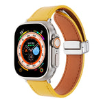 磁吸扣皮膚感皮革錶帶，適用於 Apple Watch SE 2023 44mm，Apple Watch Ultra 49mm，Apple Watch SE 2023 40mm，Apple Watch SE 2022 40mm，Apple Watch Series 9 41mm，Apple Watch SE 2022 44mm