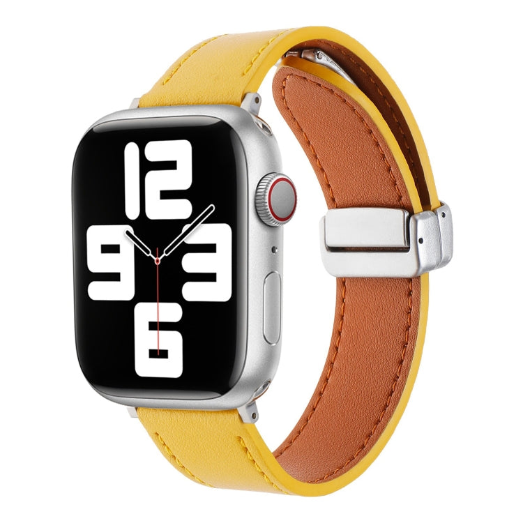 磁扣仿皮革手錶帶 適用Apple Watch系列8 41mm，適用Apple Watch SE 40mm，適用Apple Watch系列8 45mm，適用Apple Watch SE 44mm，適用Apple Watch系列7 41mm，適用Apple Watch系列7 45mm