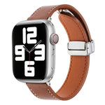 磁扣仿皮革手錶帶 適用Apple Watch系列6 40mm，適用Apple Watch系列6 44mm，適用Apple Watch系列5 44mm，適用Apple Watch系列5 40mm，適用Apple Watch系列4 44mm，適用Apple Watch 42mm