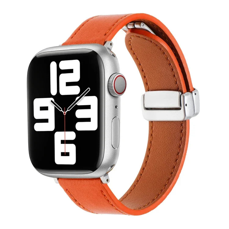 磁扣皮膚觸感皮革錶帶，適用於 Apple Watch Series 4 40mm，適用於 Apple Watch 38mm，適用於 Apple Watch Series 3 38mm，適用於 Apple Watch Series 3 42mm，適用於 Apple Watch Series 2 42mm，適用於 Apple Watch Series 2 38mm