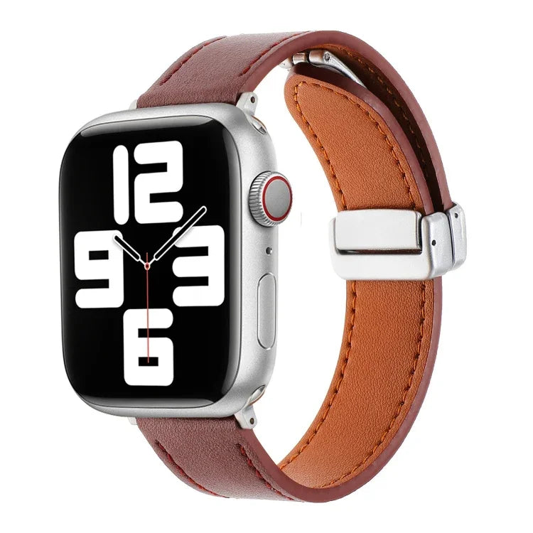 磁扣皮膚觸感皮革錶帶，適用於 Apple Watch Series 4 40mm，適用於 Apple Watch 38mm，適用於 Apple Watch Series 3 38mm，適用於 Apple Watch Series 3 42mm，適用於 Apple Watch Series 2 42mm，適用於 Apple Watch Series 2 38mm