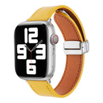 磁扣仿皮革手錶帶 適用Apple Watch系列6 40mm，適用Apple Watch系列6 44mm，適用Apple Watch系列5 44mm，適用Apple Watch系列5 40mm，適用Apple Watch系列4 44mm，適用Apple Watch 42mm