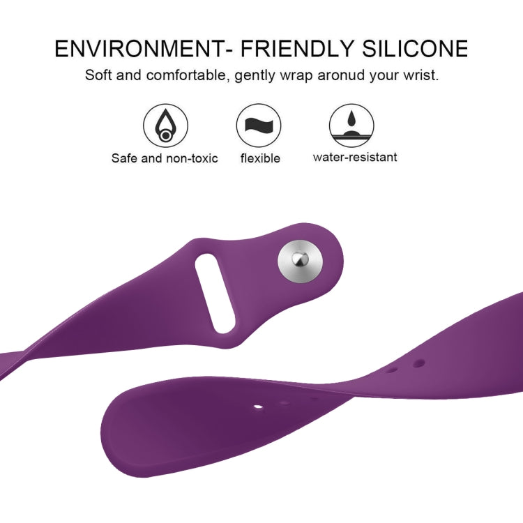 For Fitbit Versa 2 / Fitbit Versa / Fitbit Versa Lite Solid Color Silicone Replacement Strap Watchband, Size:L
