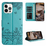 貓咪壓紋皮革手機殼附掛繩，適用於 iPhone 16e / 17e，適用於 iPhone 17 Pro Max，適用於 iPhone 17 Pro，適用於 iPhone 17，適用於 iPhone Air，適用於 iPhone 16 Pro Max，適用於 iPhone 16 Pro，適用於 iPhone 16 Plus，適用於 iPhone 16