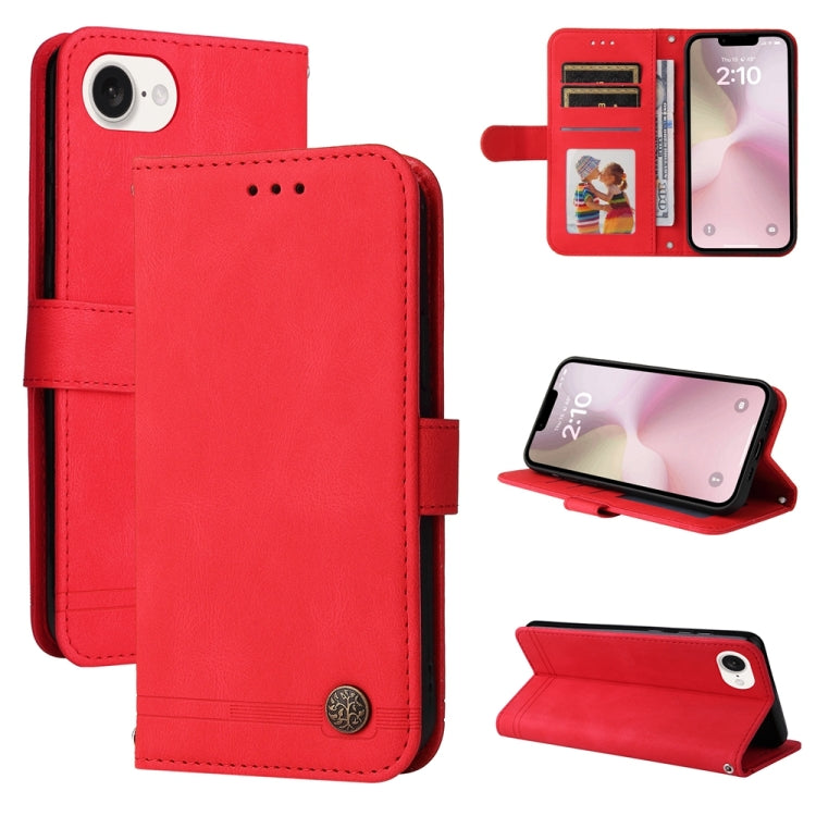 肌膚觸感生命樹皮革手機殼，適用於 iPhone 17e / 16e、iPhone 17 Pro Max、iPhone 17 Pro、iPhone 17、iPhone Air、iPhone 16 Pro Max、iPhone 16 Pro、iPhone 16 Plus、iPhone 16