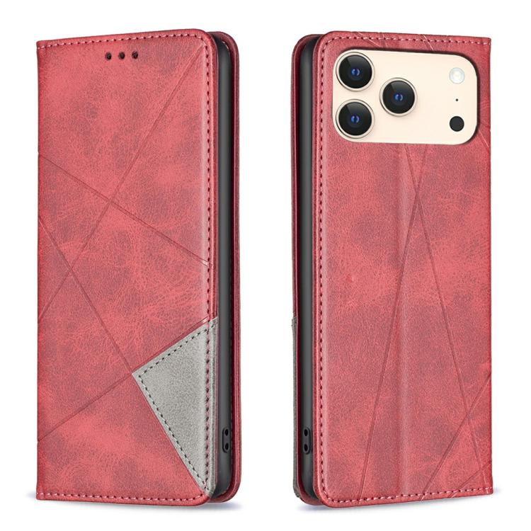 菱形紋磁吸皮革手機殼，適用於 iPhone 17 Pro Max、iPhone 17 Pro、iPhone 17、iPhone Air、iPhone 16 Pro Max、iPhone 16 Pro、iPhone 16 Plus、iPhone 16