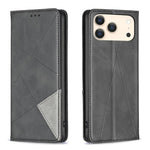 菱形紋磁吸皮革手機殼，適用於 iPhone 17 Pro Max、iPhone 17 Pro、iPhone 17、iPhone Air、iPhone 16 Pro Max、iPhone 16 Pro、iPhone 16 Plus、iPhone 16