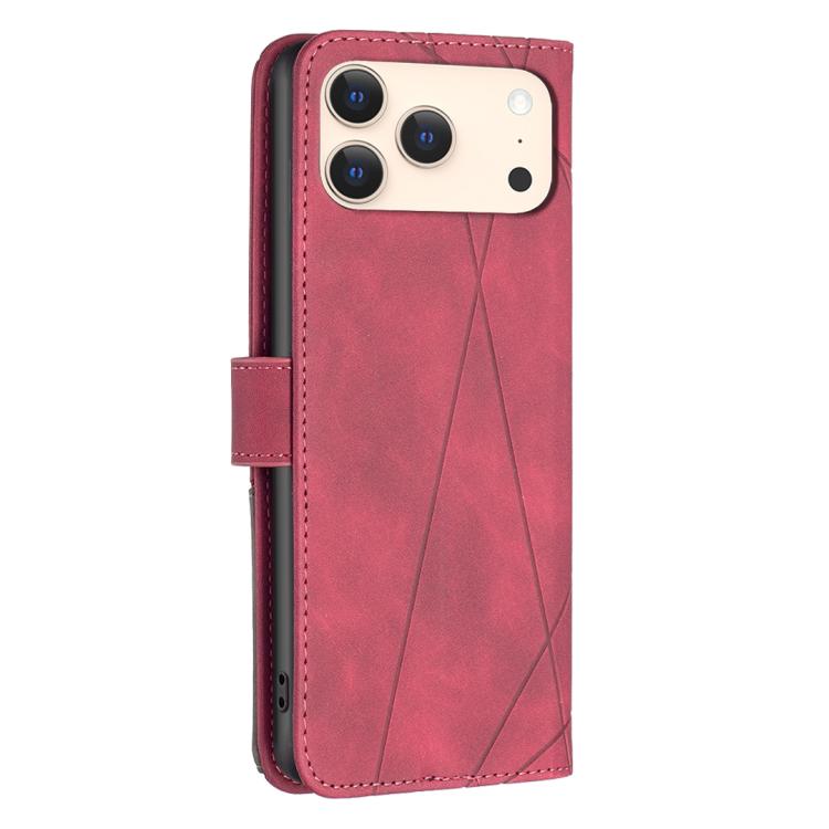 磁扣菱形紋皮革手機殼，適用於 iPhone 17 Pro Max、iPhone 17 Pro、iPhone 17、iPhone Air、iPhone 16 Pro Max、iPhone 16 Pro、iPhone 16 Plus、iPhone 16
