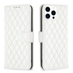 鑽石格紋錢包翻蓋皮革手機殼，適用於 iPhone 17e / 16e、iPhone 17 Pro Max、iPhone 17 Pro、iPhone 17、iPhone Air、iPhone 16 Pro Max、iPhone 16 Pro、iPhone 16 Plus