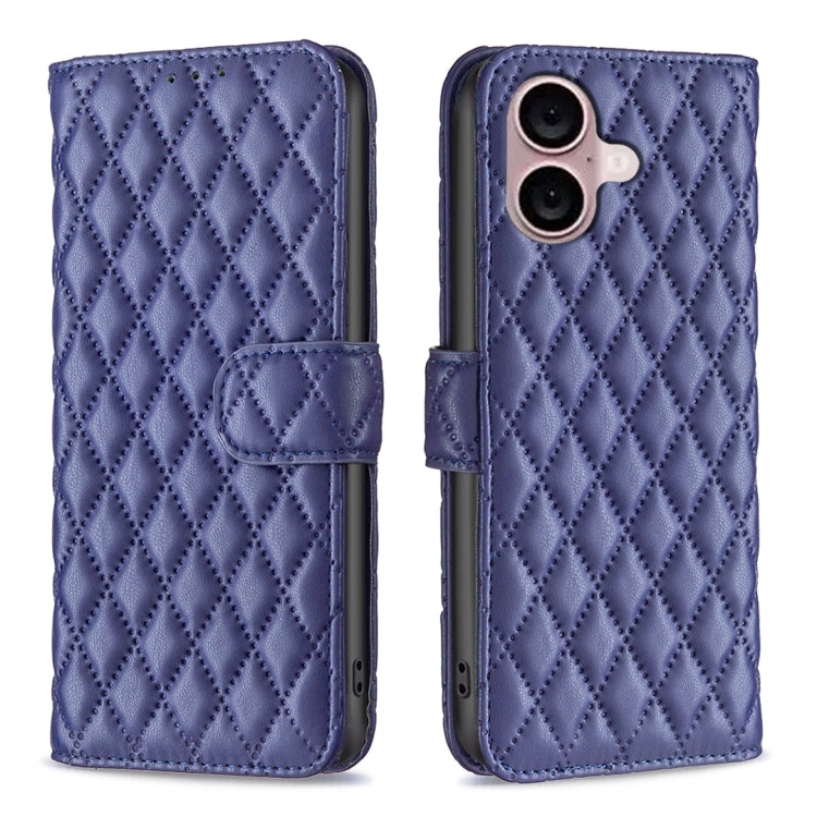 鑽石格紋錢包翻蓋皮革手機殼，適用於 iPhone 17e / 16e、iPhone 17 Pro Max、iPhone 17 Pro、iPhone 17、iPhone Air、iPhone 16 Pro Max、iPhone 16 Pro、iPhone 16 Plus