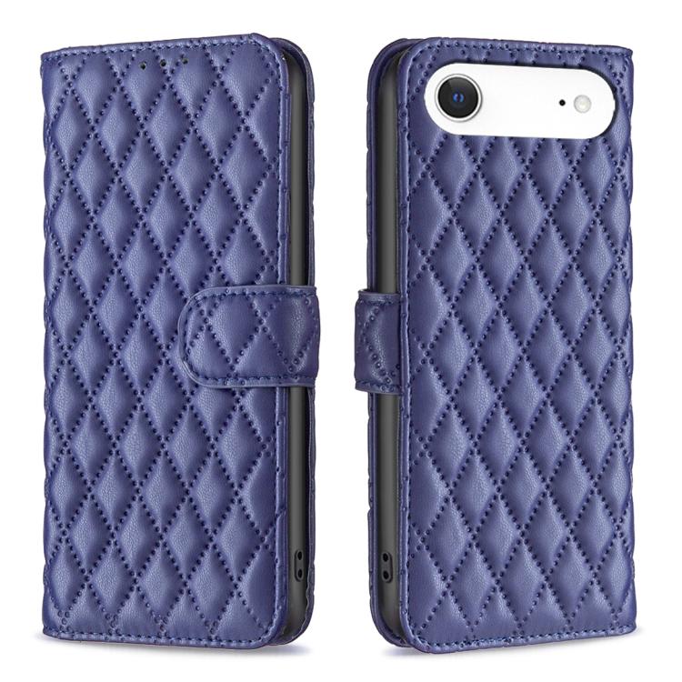 鑽石格紋錢包翻蓋皮革手機殼，適用於 iPhone 17e / 16e、iPhone 17 Pro Max、iPhone 17 Pro、iPhone 17、iPhone Air、iPhone 16 Pro Max、iPhone 16 Pro、iPhone 16 Plus