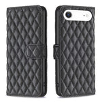 鑽石格紋錢包翻蓋皮革手機殼，適用於 iPhone 17e / 16e、iPhone 17 Pro Max、iPhone 17 Pro、iPhone 17、iPhone Air、iPhone 16 Pro Max、iPhone 16 Pro、iPhone 16 Plus