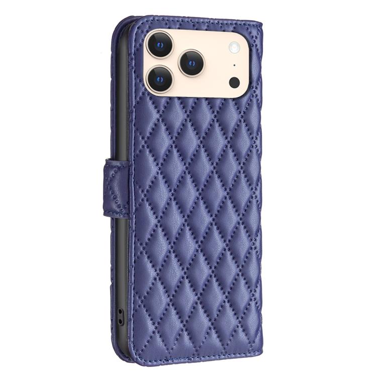 鑽石格紋錢包翻蓋皮革手機殼，適用於 iPhone 17e / 16e、iPhone 17 Pro Max、iPhone 17 Pro、iPhone 17、iPhone Air、iPhone 16 Pro Max、iPhone 16 Pro、iPhone 16 Plus