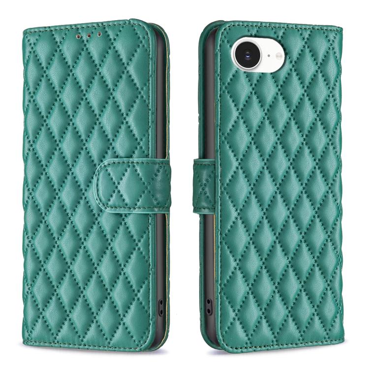 鑽石格紋錢包翻蓋皮革手機殼，適用於 iPhone 17e / 16e、iPhone 17 Pro Max、iPhone 17 Pro、iPhone 17、iPhone Air、iPhone 16 Pro Max、iPhone 16 Pro、iPhone 16 Plus