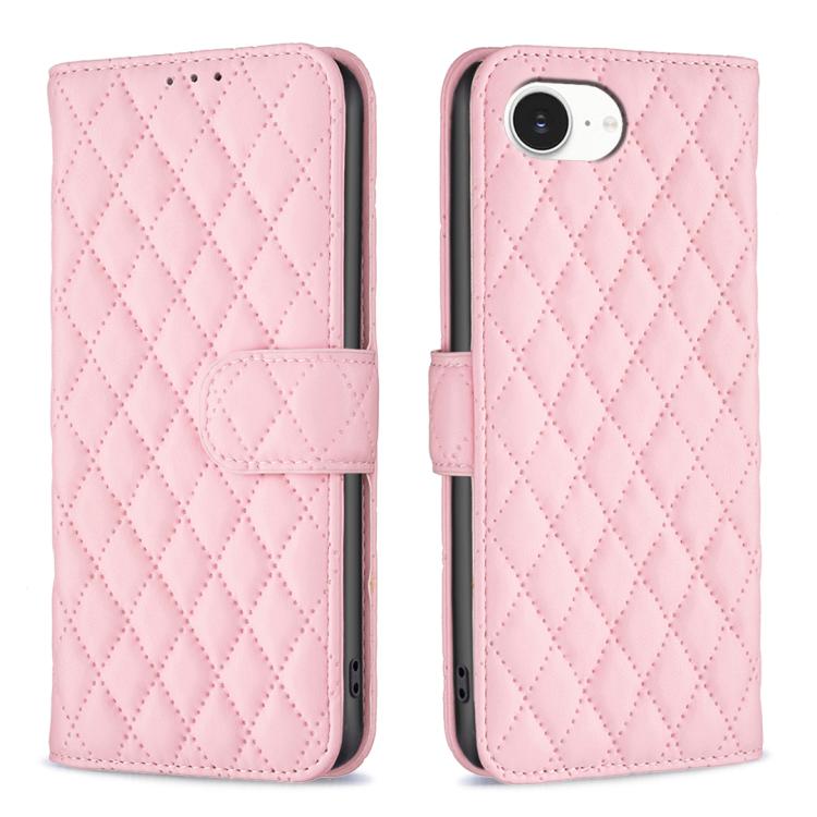 鑽石格紋錢包翻蓋皮革手機殼，適用於 iPhone 17e / 16e、iPhone 17 Pro Max、iPhone 17 Pro、iPhone 17、iPhone Air、iPhone 16 Pro Max、iPhone 16 Pro、iPhone 16 Plus
