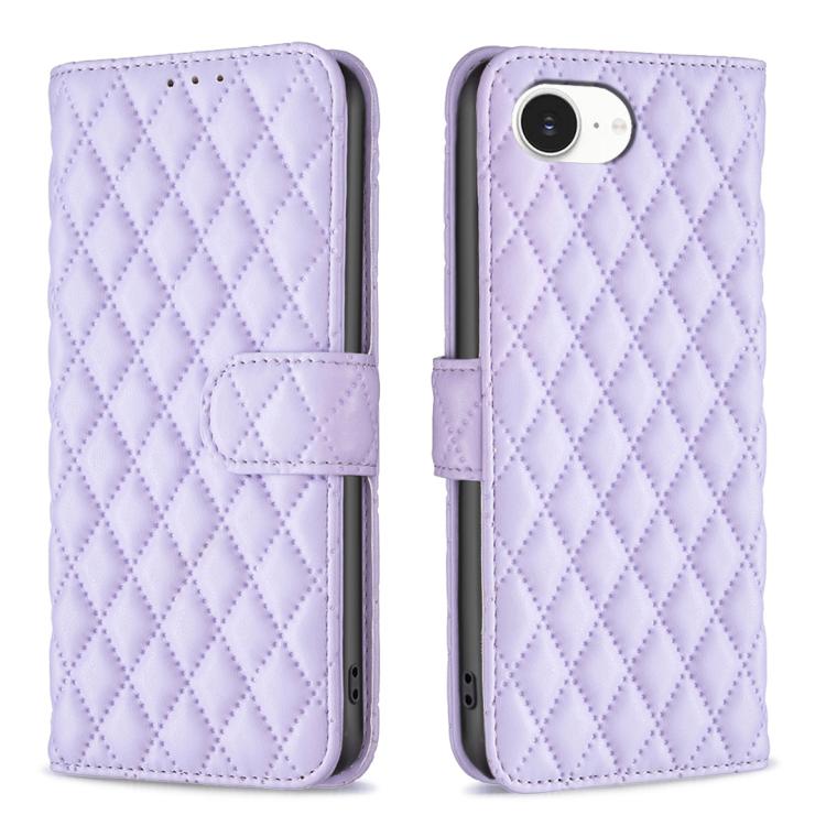 鑽石格紋錢包翻蓋皮革手機殼，適用於 iPhone 17e / 16e、iPhone 17 Pro Max、iPhone 17 Pro、iPhone 17、iPhone Air、iPhone 16 Pro Max、iPhone 16 Pro、iPhone 16 Plus