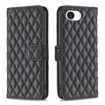 鑽石格紋錢包翻蓋皮革手機殼，適用於 iPhone 17e / 16e、iPhone 17 Pro Max、iPhone 17 Pro、iPhone 17、iPhone Air、iPhone 16 Pro Max、iPhone 16 Pro、iPhone 16 Plus
