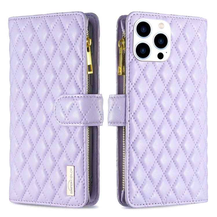 鑽石格紋拉鍊錢包皮革翻蓋手機殼，適用於 iPhone 17 Pro Max、iPhone 17 Pro、iPhone 17、iPhone Air、iPhone 16 Pro Max、iPhone 16 Pro、iPhone 16 Plus、iPhone 16