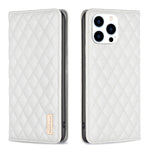 鑽石格紋磁吸皮革翻蓋手機殼，適用於 iPhone 17 Pro Max、iPhone 17 Pro、iPhone 17、iPhone Air、iPhone 16 Pro Max、iPhone 16 Pro、iPhone 16 Plus、iPhone 16
