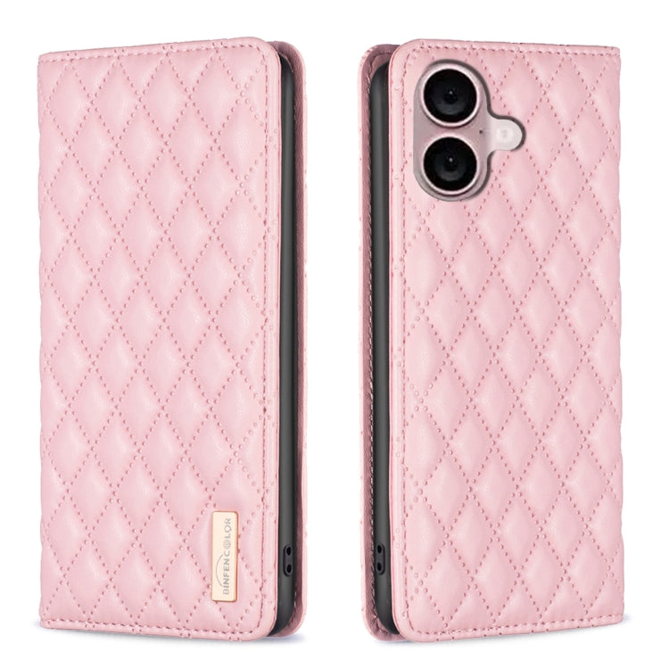 鑽石格紋磁吸皮革翻蓋手機殼，適用於 iPhone 17 Pro Max、iPhone 17 Pro、iPhone 17、iPhone Air、iPhone 16 Pro Max、iPhone 16 Pro、iPhone 16 Plus、iPhone 16