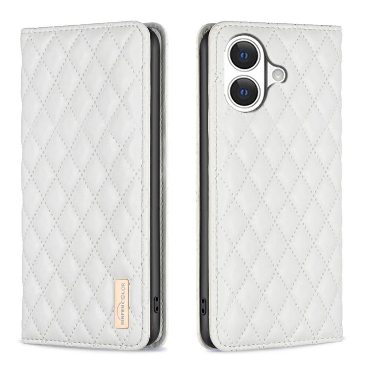 鑽石格紋磁吸皮革翻蓋手機殼，適用於 iPhone 17 Pro Max、iPhone 17 Pro、iPhone 17、iPhone Air、iPhone 16 Pro Max、iPhone 16 Pro、iPhone 16 Plus、iPhone 16