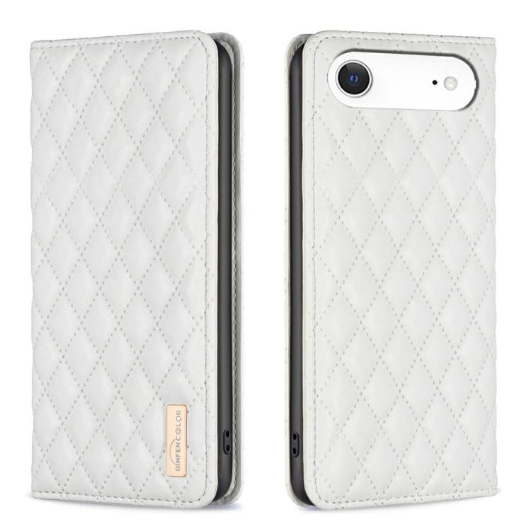 鑽石格紋磁吸皮革翻蓋手機殼，適用於 iPhone 17 Pro Max、iPhone 17 Pro、iPhone 17、iPhone Air、iPhone 16 Pro Max、iPhone 16 Pro、iPhone 16 Plus、iPhone 16