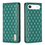 鑽石格紋磁吸皮革翻蓋手機殼，適用於 iPhone 17 Pro Max、iPhone 17 Pro、iPhone 17、iPhone Air、iPhone 16 Pro Max、iPhone 16 Pro、iPhone 16 Plus、iPhone 16