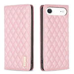 鑽石格紋磁吸皮革翻蓋手機殼，適用於 iPhone 17 Pro Max、iPhone 17 Pro、iPhone 17、iPhone Air、iPhone 16 Pro Max、iPhone 16 Pro、iPhone 16 Plus、iPhone 16