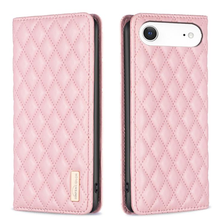 鑽石格紋磁吸皮革翻蓋手機殼，適用於 iPhone 17 Pro Max、iPhone 17 Pro、iPhone 17、iPhone Air、iPhone 16 Pro Max、iPhone 16 Pro、iPhone 16 Plus、iPhone 16