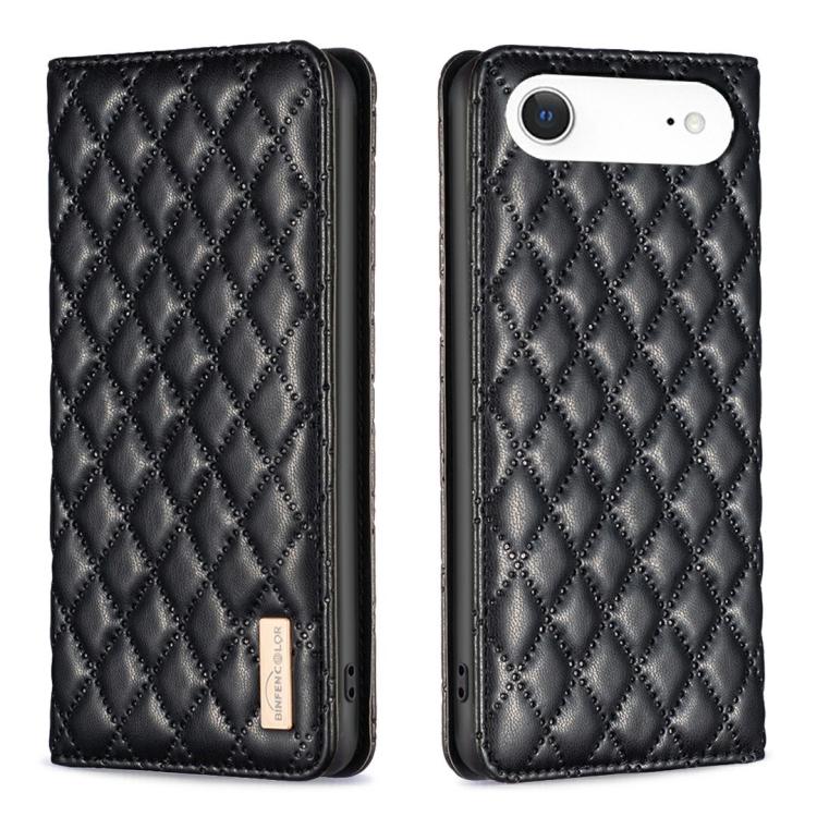 鑽石格紋磁吸皮革翻蓋手機殼，適用於 iPhone 17 Pro Max、iPhone 17 Pro、iPhone 17、iPhone Air、iPhone 16 Pro Max、iPhone 16 Pro、iPhone 16 Plus、iPhone 16