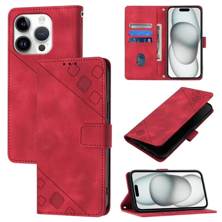肌膚觸感壓紋皮革手機殼，適用於 iPhone 17 Pro Max、iPhone 17 Pro、iPhone 17、iPhone Air、iPhone SE 2024、iPhone 16 Pro Max、iPhone 16 Pro、iPhone 16 Plus