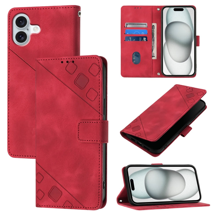肌膚觸感壓紋皮革手機殼，適用於 iPhone 17 Pro Max、iPhone 17 Pro、iPhone 17、iPhone Air、iPhone SE 2024、iPhone 16 Pro Max、iPhone 16 Pro、iPhone 16 Plus