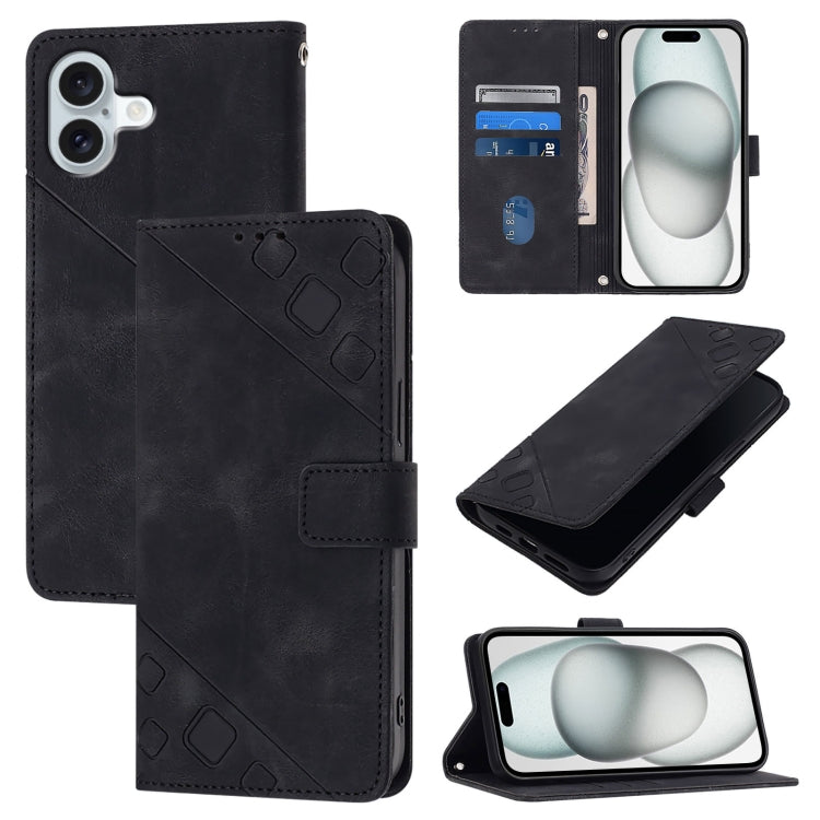 肌膚觸感壓紋皮革手機殼，適用於 iPhone 17 Pro Max、iPhone 17 Pro、iPhone 17、iPhone Air、iPhone SE 2024、iPhone 16 Pro Max、iPhone 16 Pro、iPhone 16 Plus